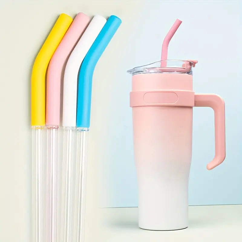 8pcs Silicone Straw Tips For Lizzard Voyager, Cruiser or Stanley Cup