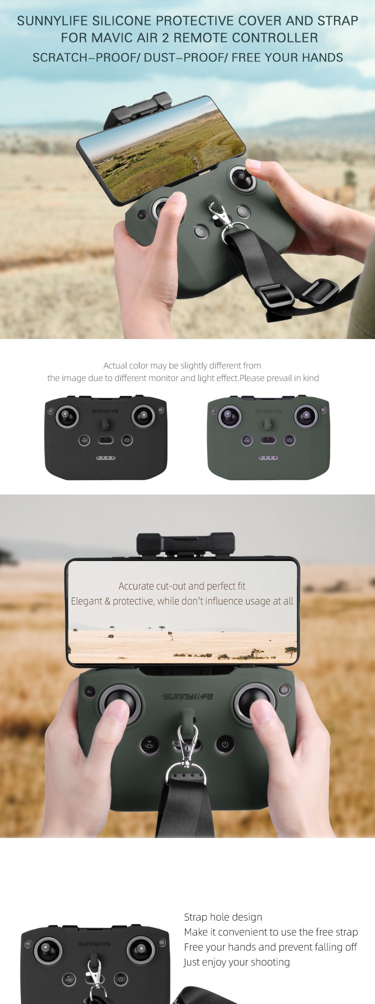 Silicone Cover for Mavic Air 2/S, Mini 2, Mini 3 Pro, Mavic 3