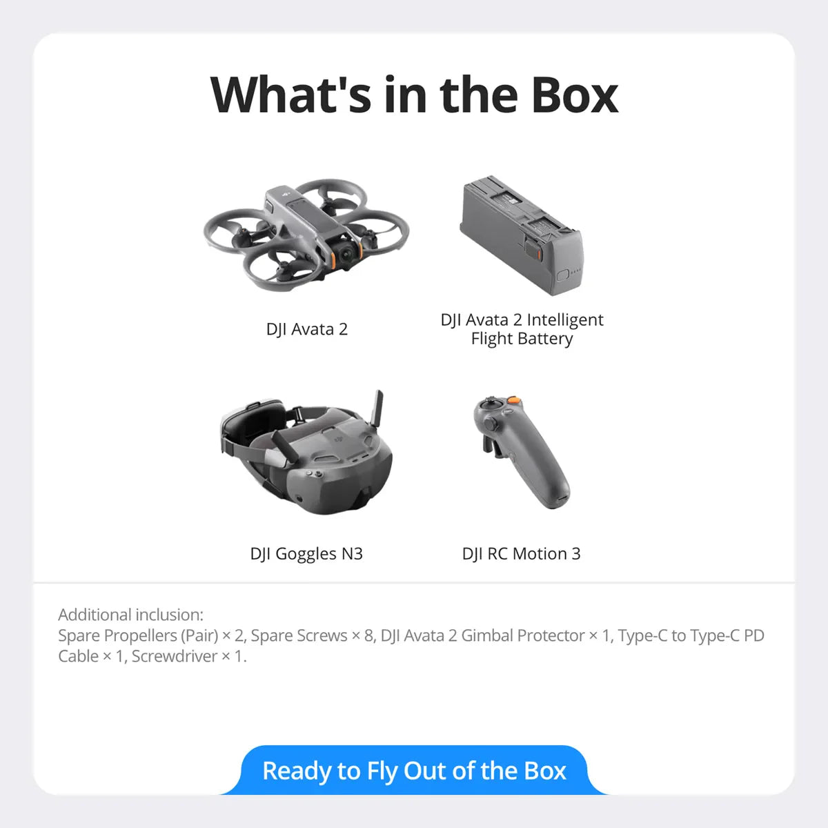 DJI AVATA 2 FLY SMART COMBO (ONE BATTERY)
