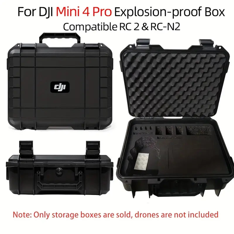 DJI Mini 3 / Mini 3 Pro/ Mini 4 Pro Explosion Proof Box For DJI RC/RC 2/RC-N2 Remote Control ** Can Store up to 7 Batteries **