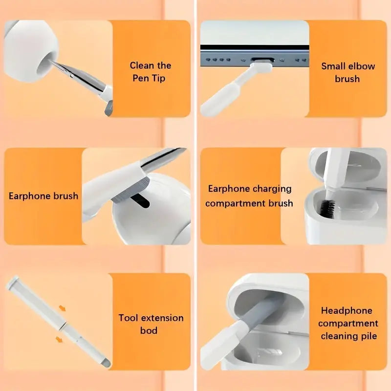 Cleaning Set 20 in 1 Multi-Function Keyboard Cleaner Cleaning Brush Kit Earbuds Cleaning Pen For PC / Laptop / Phone  / Headphones / Camera / Airpods