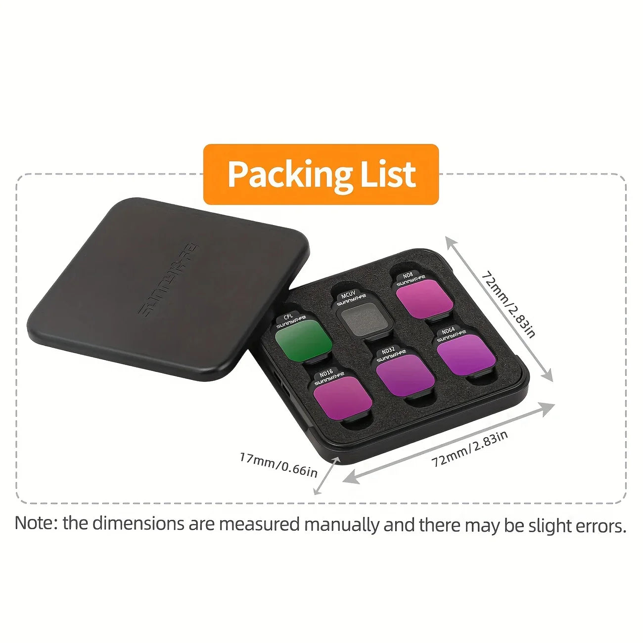 Filter Set for DJI Flip (ND16/ND32/ND64/ND128/CPL/UV)