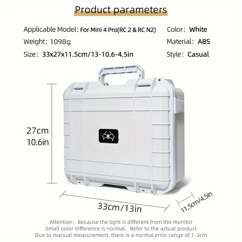 DJI Mini 4 Pro Explosion Proof Box With For DJI Mini 4 Pro Carrying Case For DJI RC-N2 RC 2 ** CAN STORE UP TO 7 BATTERIES**