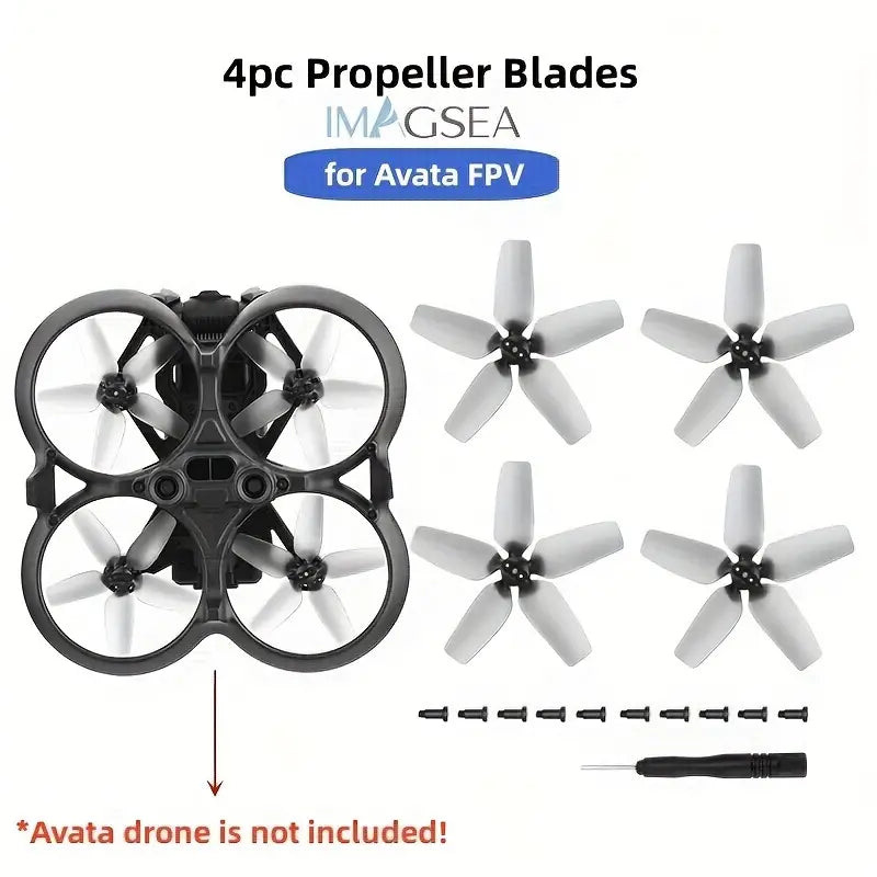 IMAGSEA 4pcs Avata Propellers Replacement with Screws & Screw Driver