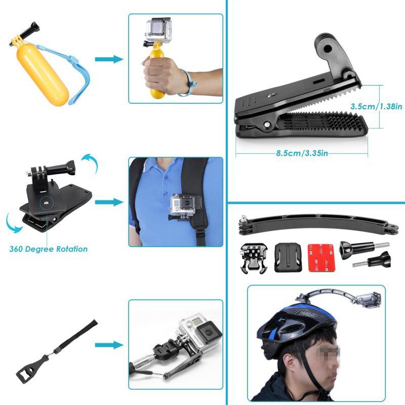 DRONE GEAR 50 in 1 GoPro Hero Accessories & DJI Osmo Action Accessory Kit