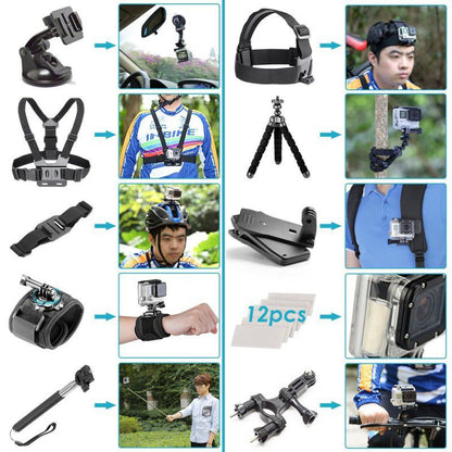 DRONE GEAR 50 in 1 GoPro Hero Accessories & DJI Osmo Action Accessory Kit
