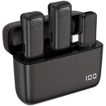 Professional Wireless Lavalier Microphone - Plug And Play Work With IPhone, IPad, Android, Camera, Computer - Perfect For Interviews, Vlogs, Live Streaming