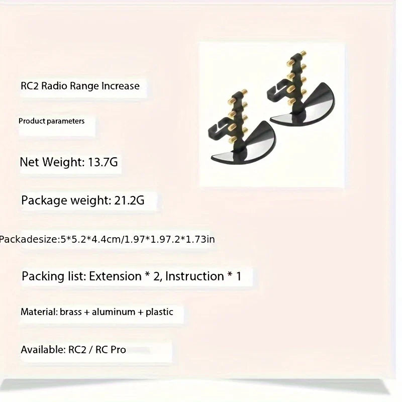 High-Range Signal Booster Antenna for DJI RC 2, Mini 4, Pro Air 3/S & Mavic 3 Pro Cine