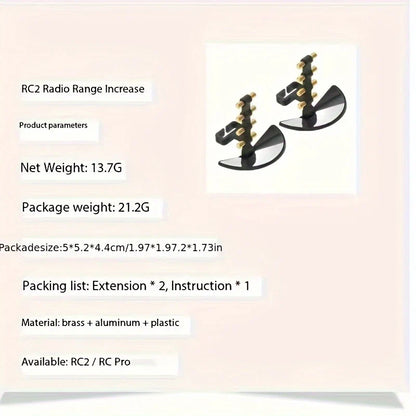 High-Range Signal Booster Antenna for DJI RC 2, Mini 4, Pro Air 3/S & Mavic 3 Pro Cine