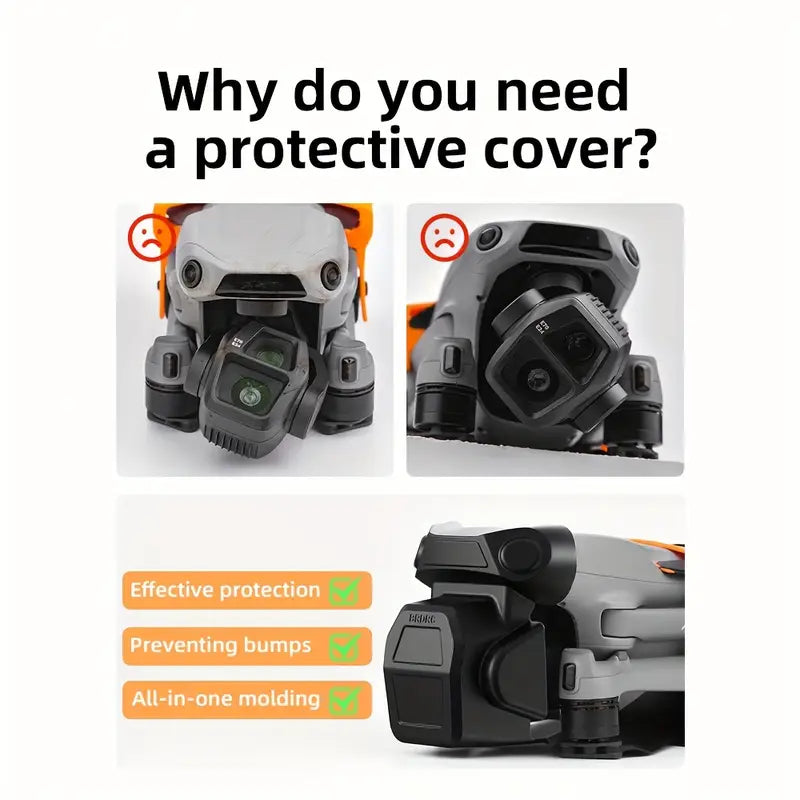 DJI AIR 3S Lens Cap Cover - Anti-Scratch, Dust proof Gimbal Protector with Secure Buckle Closure