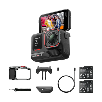 Insta360 Ace Pro 2 Action Camera Dual Battery Xplorer Bundle - Slate Grey