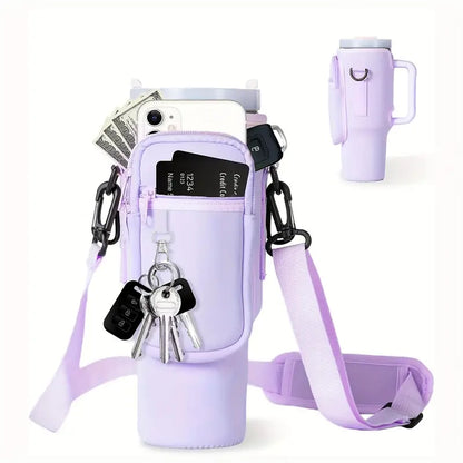 1pc Solid Colour Water Bottle Insulated Sleeve for Lizzard Voyager, Stanley