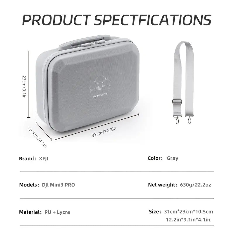 DJI Mini 3/Mini 3 Pro Hard Shell Carrying Case