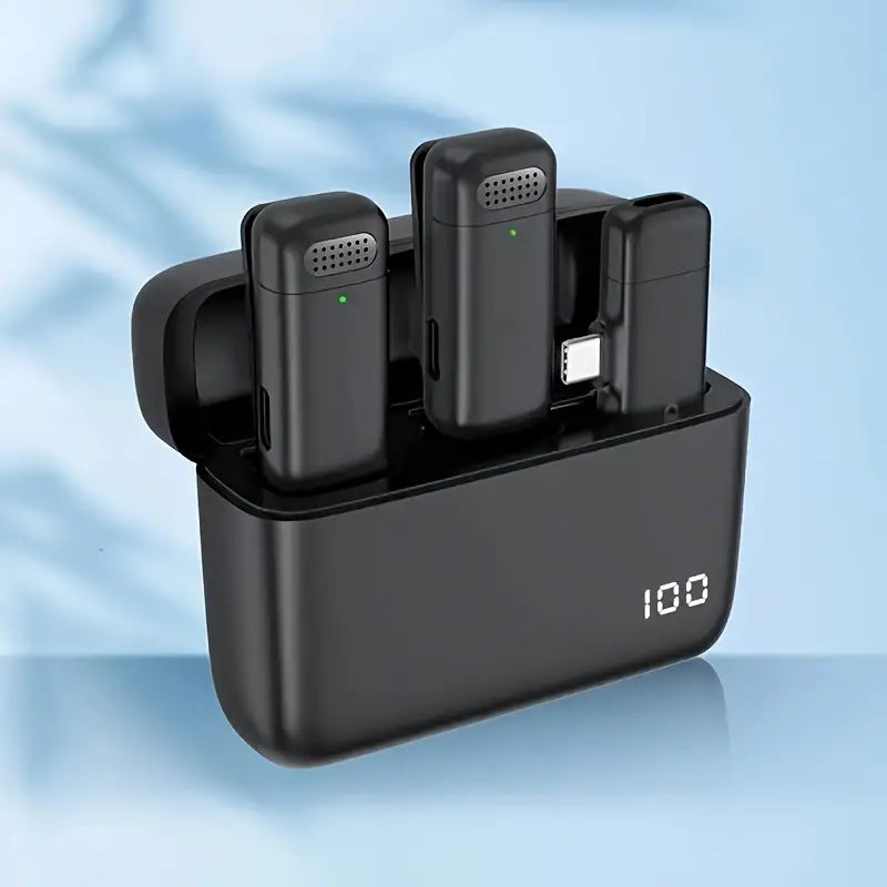 Professional Wireless Lavalier Microphone - Plug And Play Work With IPhone, IPad, Android, Camera, Computer - Perfect For Interviews, Vlogs, Live Streaming