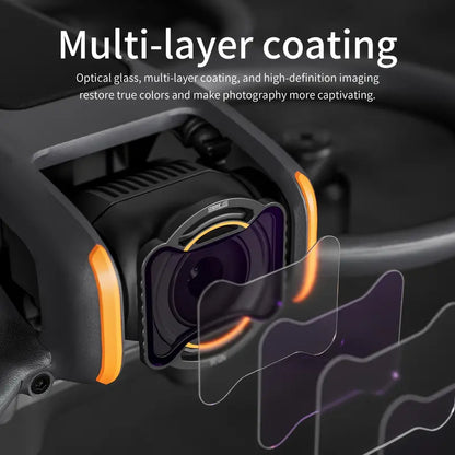 STARTRC Cinema Series Filter Set For DJI Avata 2 - 6K UHD Optical Glass Neutral Density & Polarizer Filters (ND8, ND16, ND32, ND64, ND256, CPL)