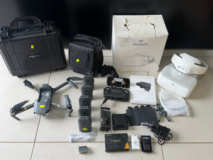 DJI MAVIC PRO WITH 5 BATTERIES AND GOGGLES / PRE OWNED