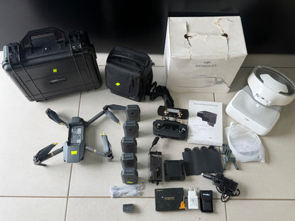 DJI MAVIC PRO WITH 5 BATTERIES AND GOGGLES / PRE OWNED