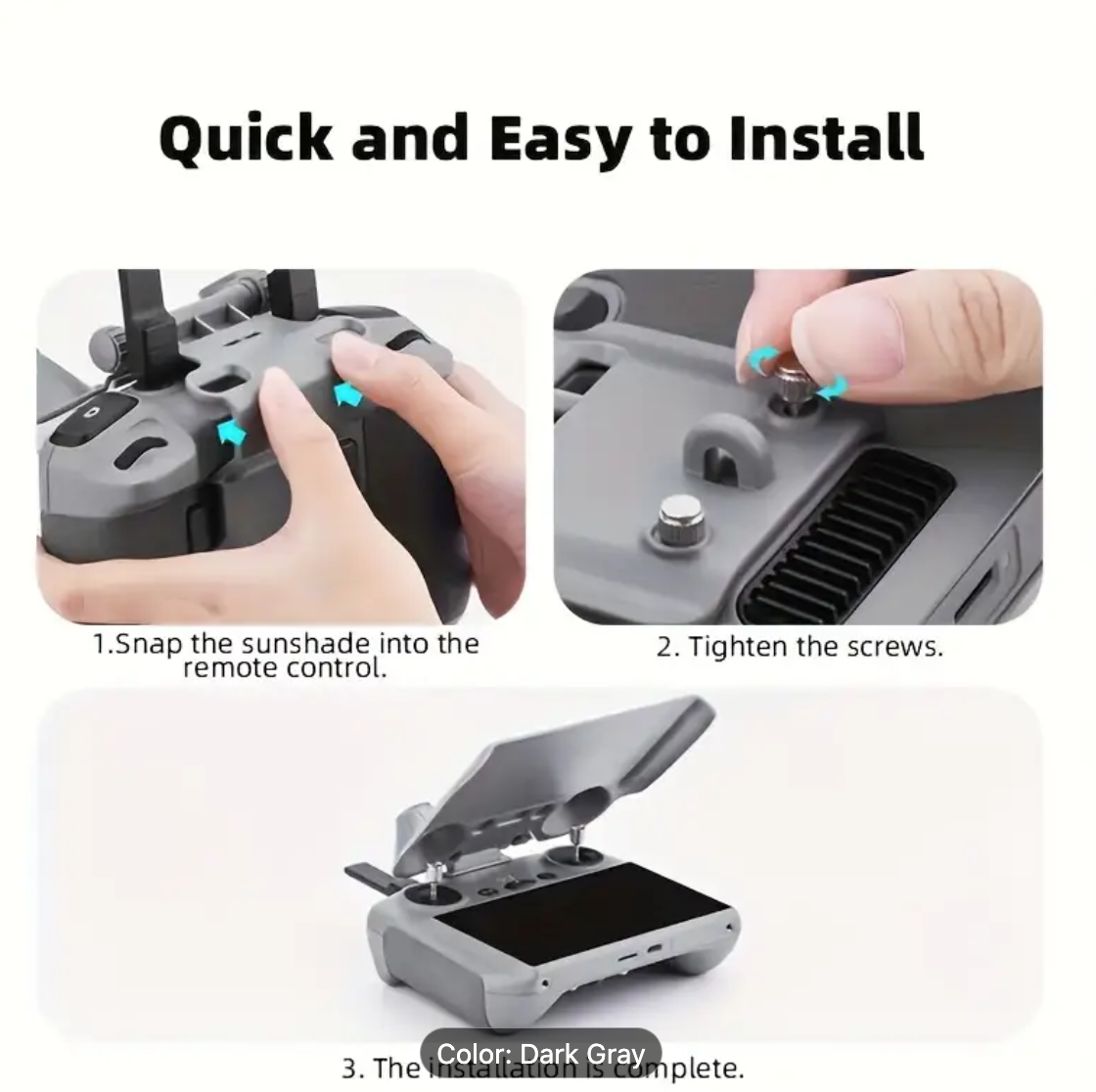 Sunshade Protective Cover For DJI RC 2, Suitable For DJI Air 3/Mini 3 Pro/Mini 4 Pro Remote Controller