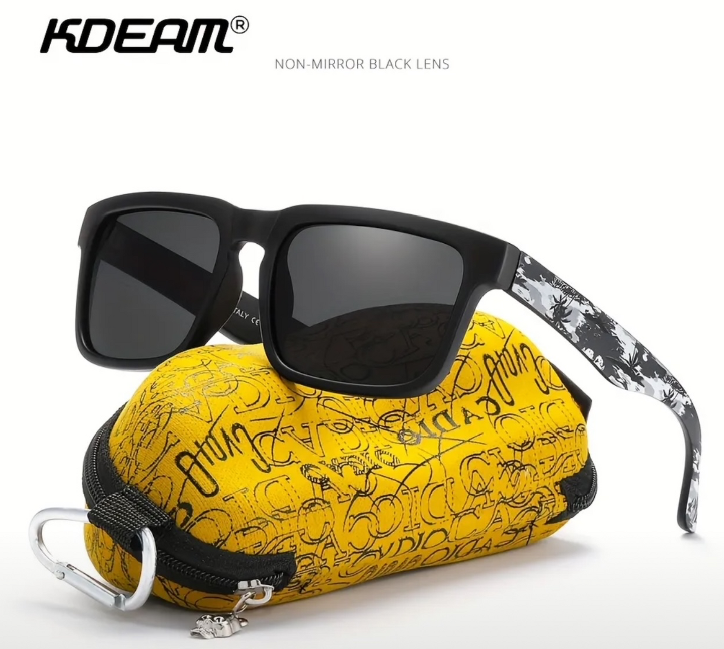 KDEAM UNISEX RETRO SQUARE FRAME WITH CASE