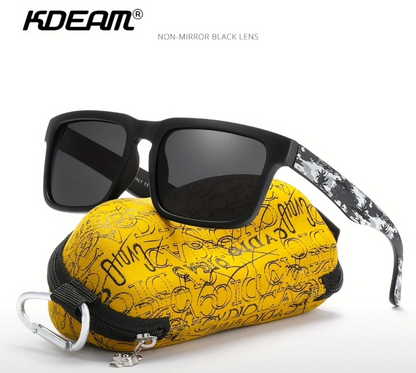 KDEAM UNISEX RETRO SQUARE FRAME WITH CASE