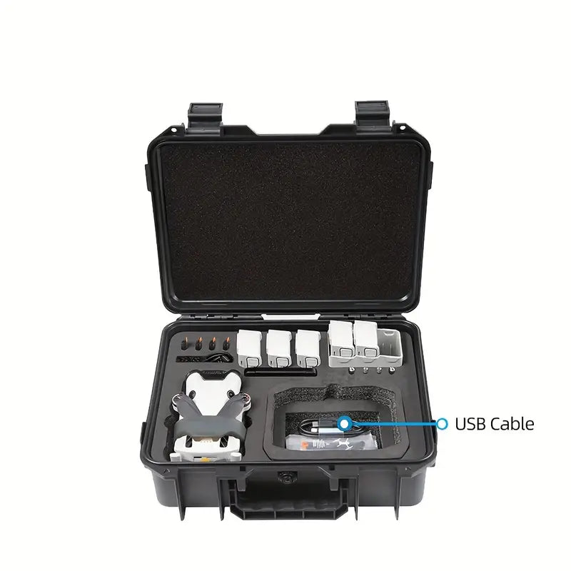 DJI Mini3/Mini3Pro/Mini 4 Pro Explosion Proof Box For DJI RC/RC 2/RC-N2 Remote Control ** Can Store up to 7 Batteries **
