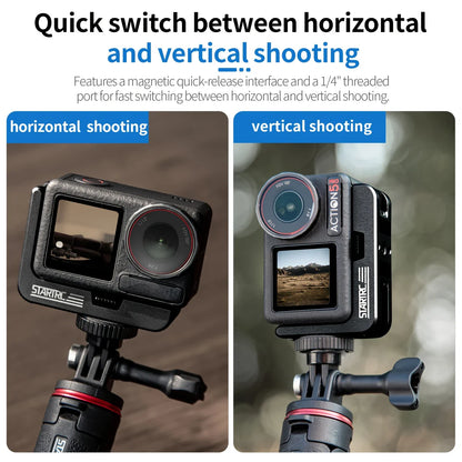 Action 5 /4/3 L-Shaped Magnetic Mount, Vertical-Horizontal Rotation, Quick Release Bracket, Metal Housing **No Battery**