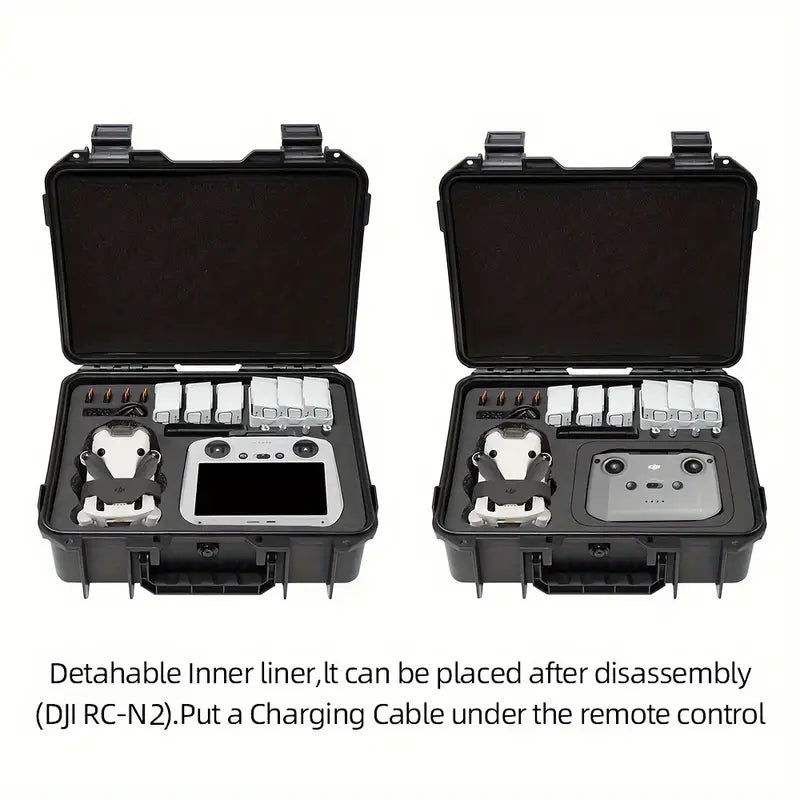 DJI Mini 3 / Mini 3 Pro/ Mini 4 Pro Explosion Proof Box For DJI RC/RC 2/RC-N2 Remote Control ** Can Store up to 7 Batteries **