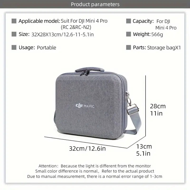 DJI Mini 4 Pro Portable Carrying Case For DJI RC 2 & RC-N2 ** HOLDS UP TO 8 BATTERIES **