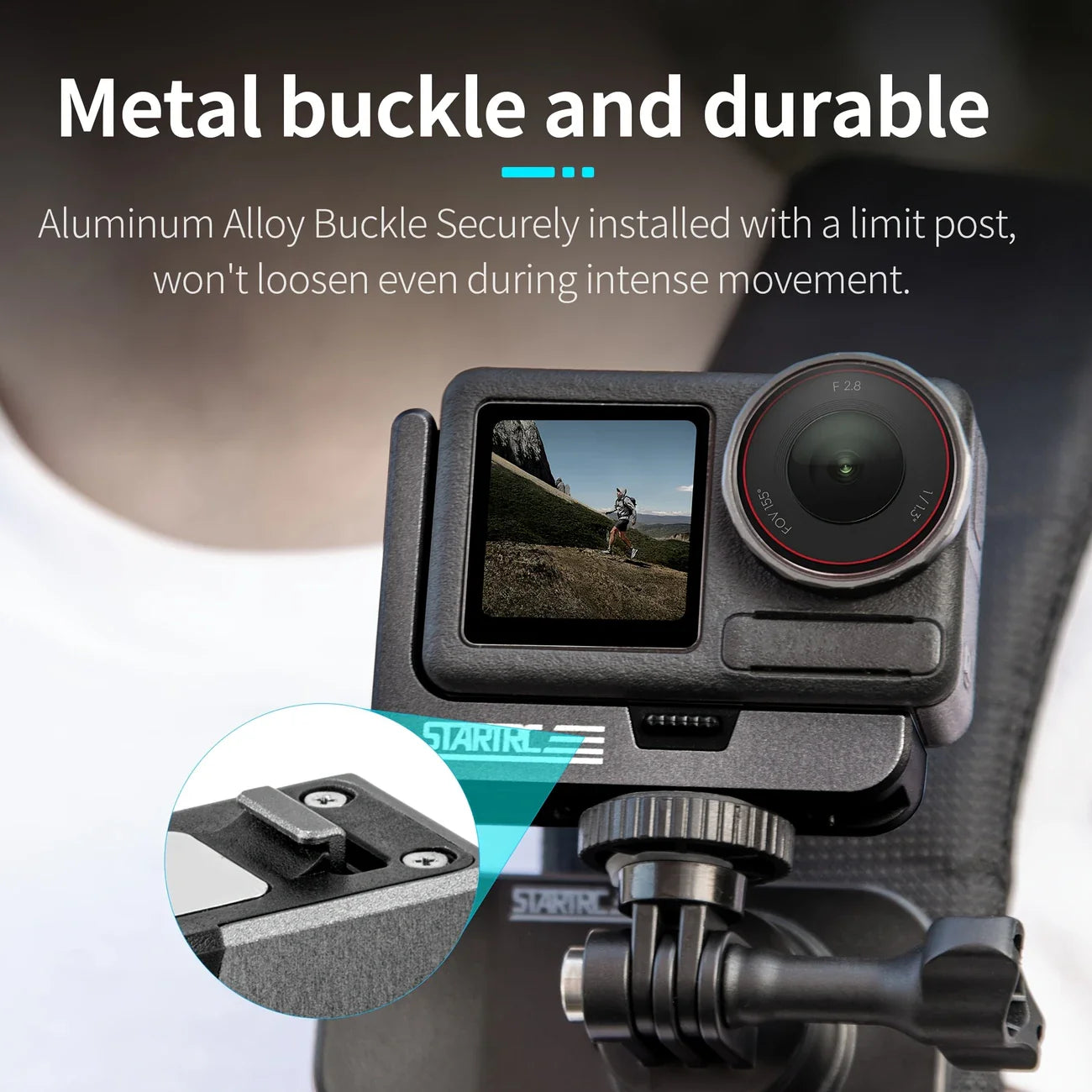 Action 5 /4/3 L-Shaped Magnetic Mount, Vertical-Horizontal Rotation, Quick Release Bracket, Metal Housing **No Battery**