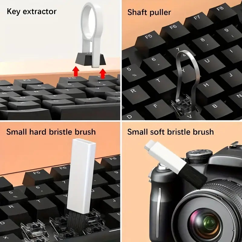 Cleaning Set 20 in 1 Multi-Function Keyboard Cleaner Cleaning Brush Kit Earbuds Cleaning Pen For PC / Laptop / Phone  / Headphones / Camera / Airpods