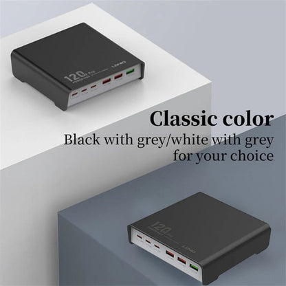 LDNIO Q605 PD 120W Super Fast Desktop Charging 3 USB-C + 3 USB-A Ports Adapter ** COMPATIBLE WITH DJI MAVIC 3, AIR 3/S, MINI 4 PRO**